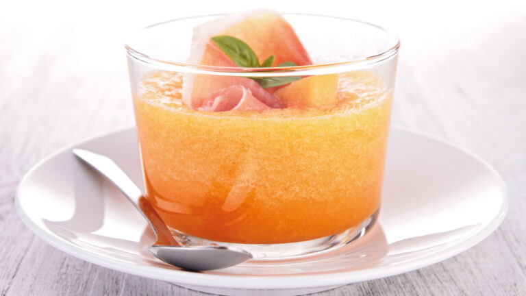 recette Mollers soupe froid au melon et jambon de parme